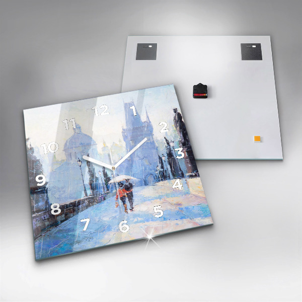 Reloj cuadrado Arte al óleo