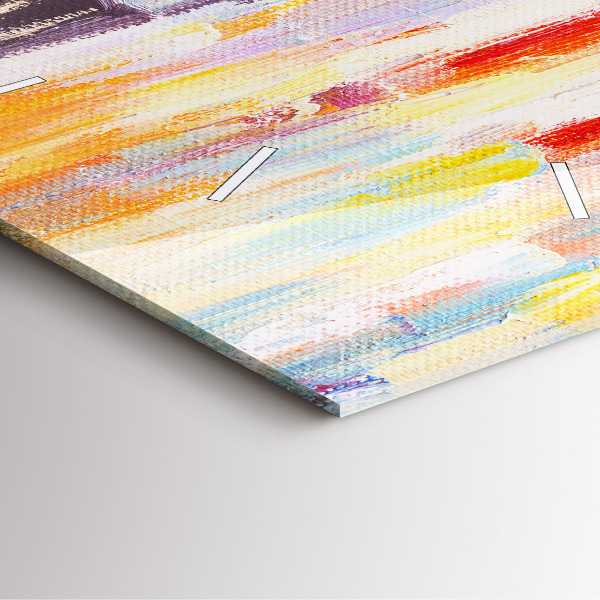 Reloj cuadrado Pareja bajo la lluvia