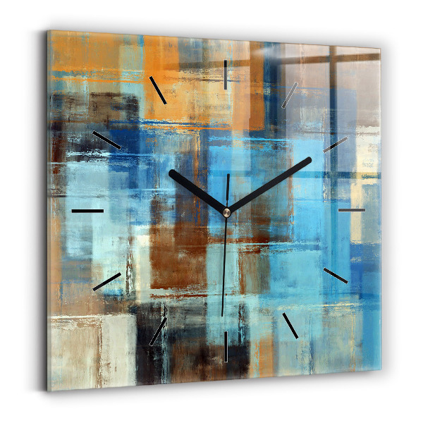 Reloj cuadrado Fondo colorido - abstracto