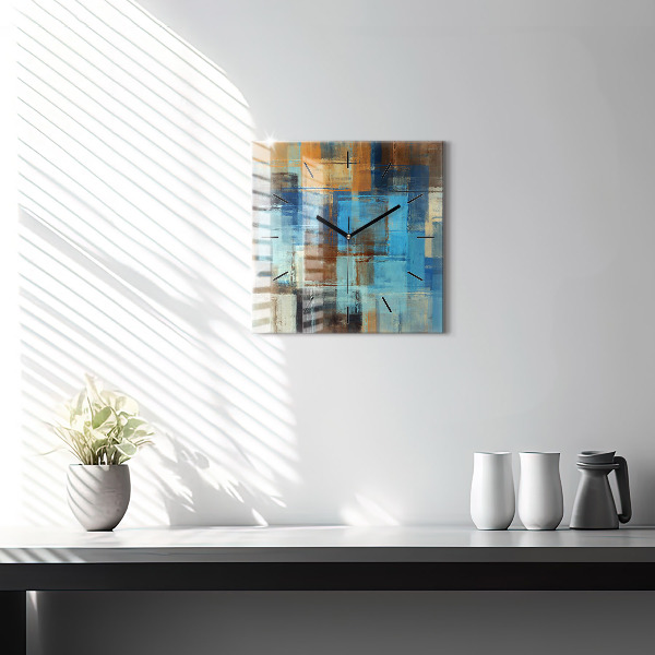 Reloj cuadrado Fondo colorido - abstracto