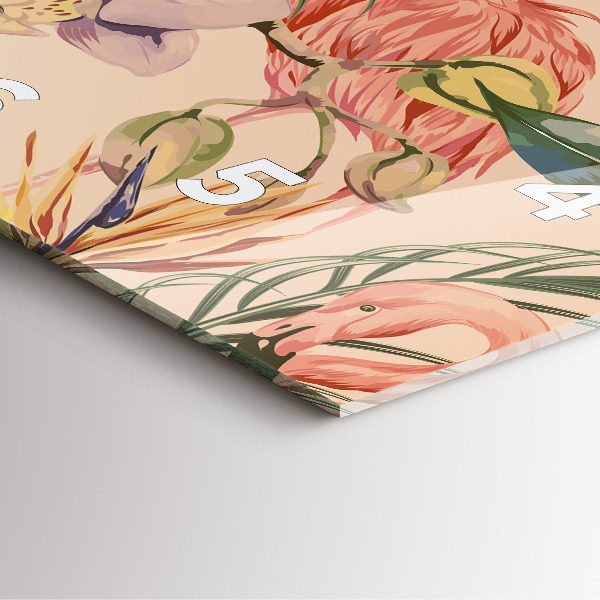 Reloj cuadrado Hojas de palmera tropical