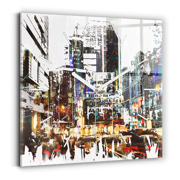 Reloj de pared cuadrado Nueva York