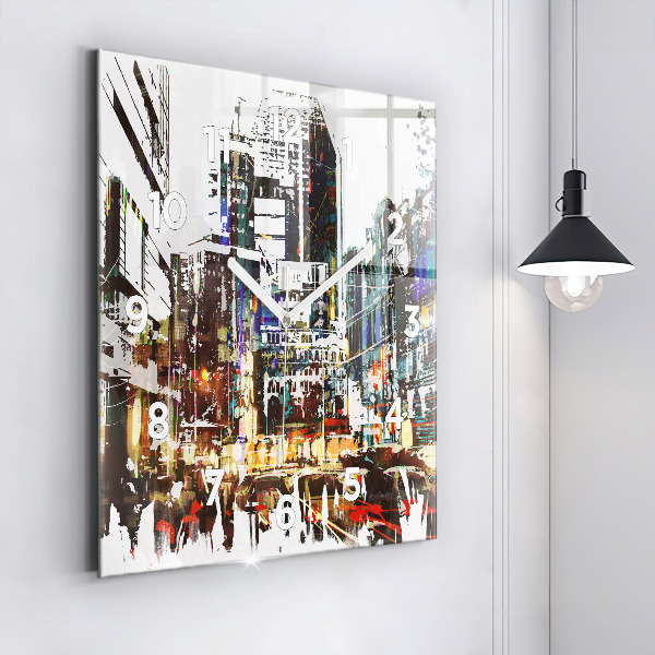 Reloj de pared cuadrado Nueva York