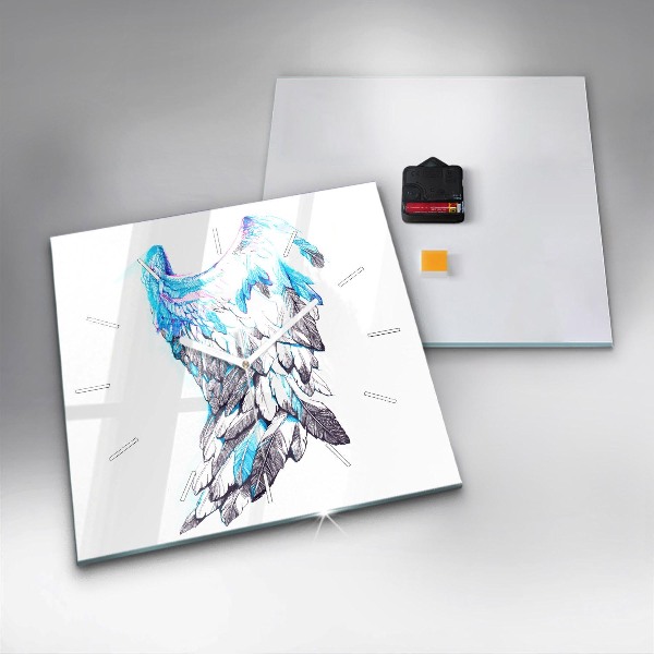 Reloj cuadrado Imitación de alas de pájaro