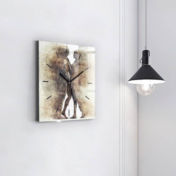 Reloj de pared cuadrado Abstracción gente arena