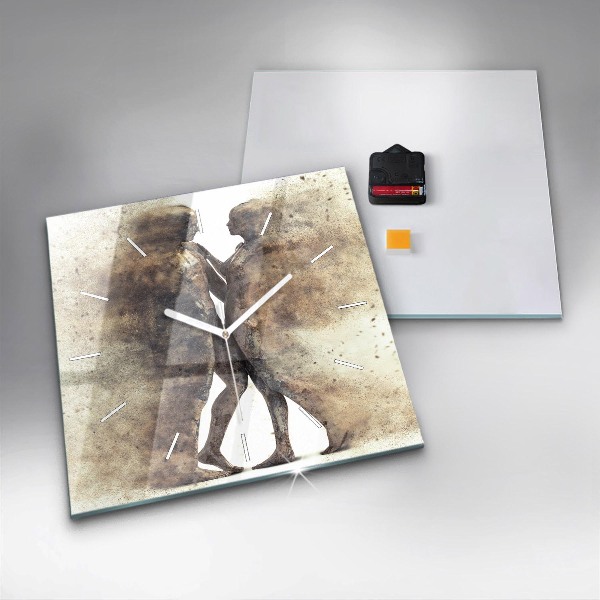 Reloj de pared cuadrado Abstracción gente arena