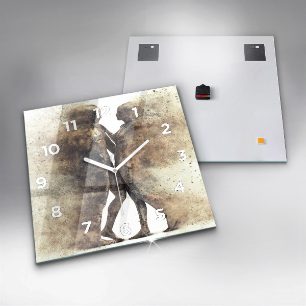Reloj de pared cuadrado Abstracción gente arena