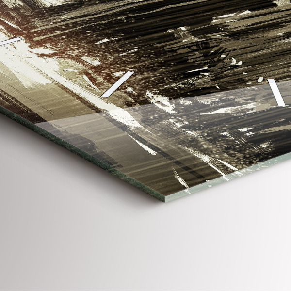 Reloj cuadrado Mujer en una noche lluviosa