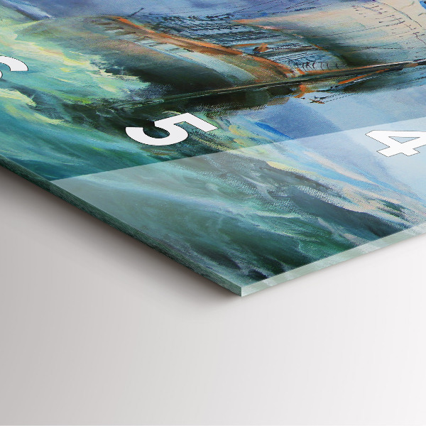 Reloj cuadrado Barco en el agua