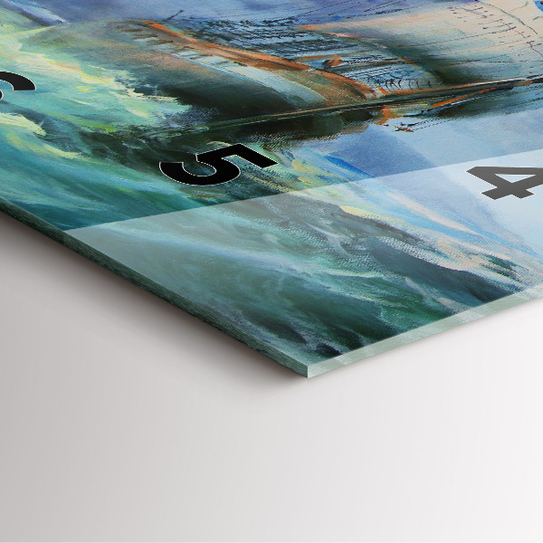 Reloj cuadrado Barco en el agua