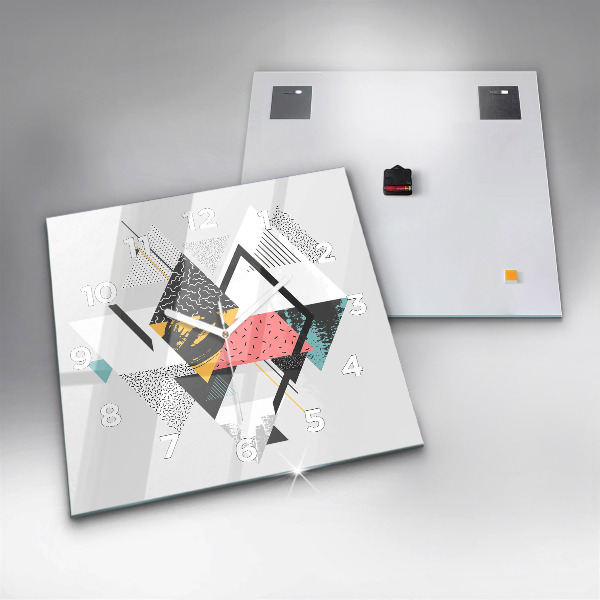 Reloj cuadrado Patrón geométrico