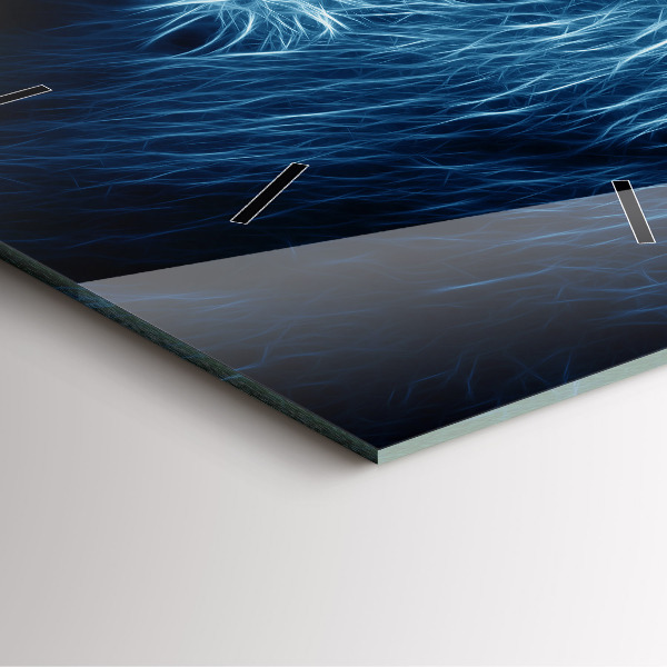 Reloj de pared cuadrado Lenguaje corporal del león salvaje