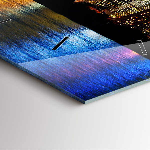 Reloj de pared cuadrado Sydney al atardecer