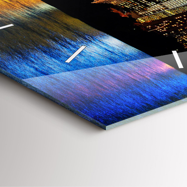 Reloj de pared cuadrado Sydney al atardecer