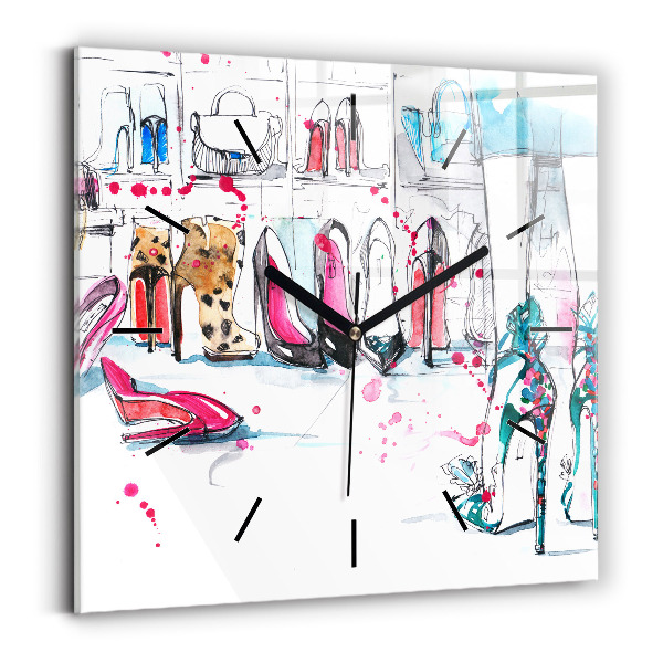 Reloj de pared cuadrado Elemento de feminidad