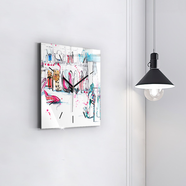 Reloj de pared cuadrado Elemento de feminidad
