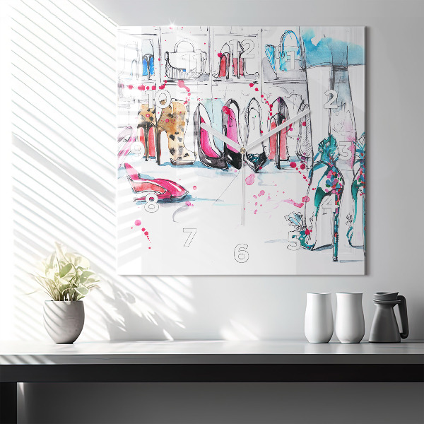 Reloj de pared cuadrado Elemento de feminidad