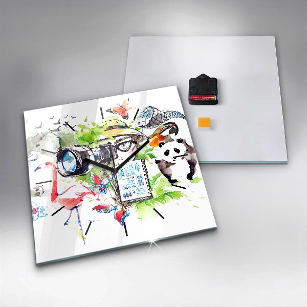 Reloj cuadrado Zoólogo