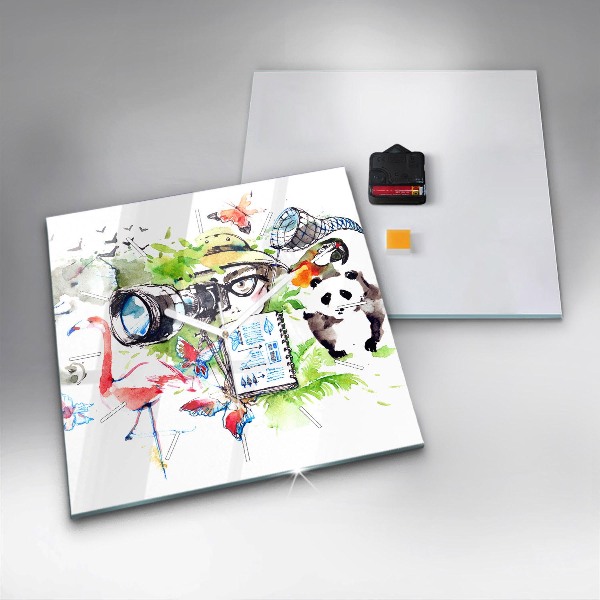 Reloj cuadrado Zoólogo