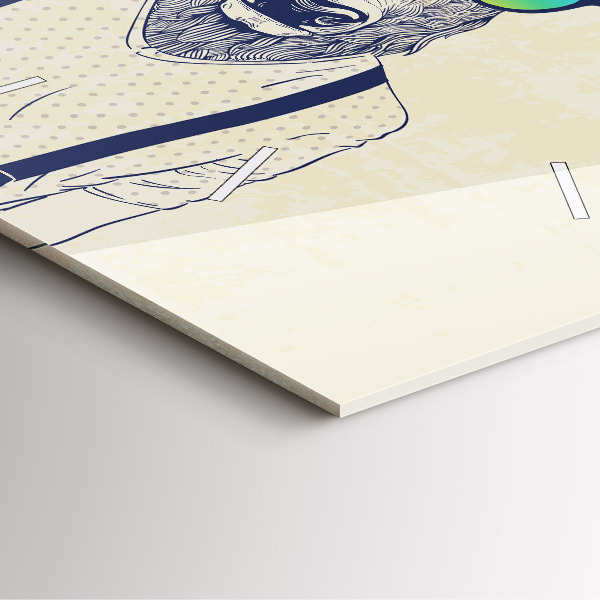 Reloj de pared cuadrado Ciervo abstracto