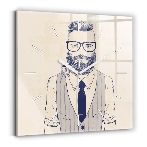 Reloj cuadrado Hombre con barba