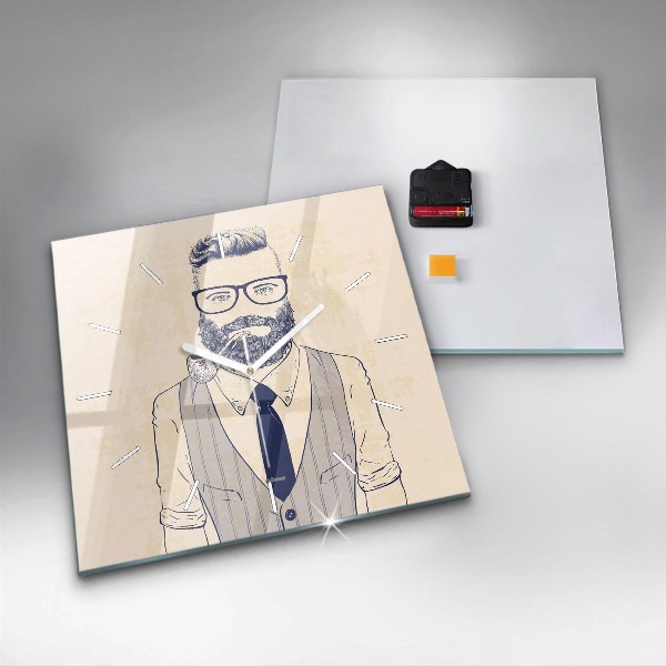 Reloj cuadrado Hombre con barba