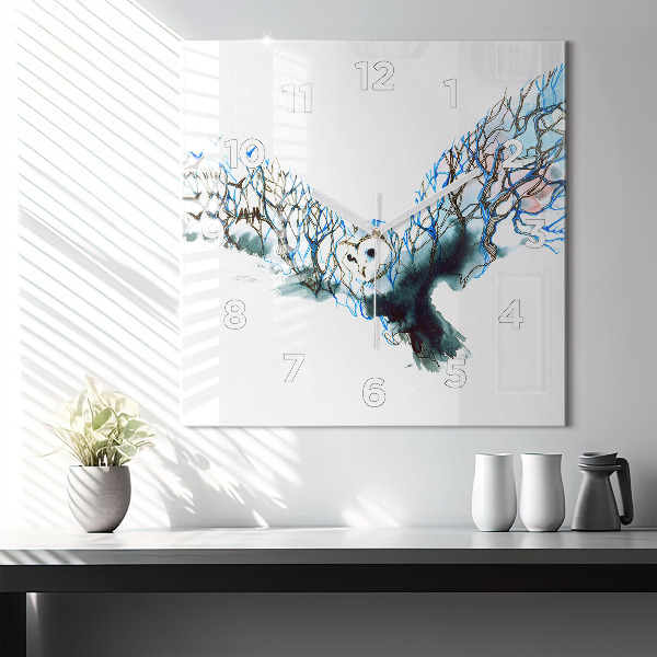 Reloj de pared cuadrado La libertad y la naturaleza de los pájaros