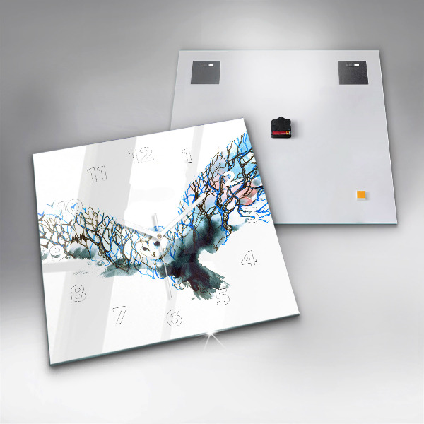 Reloj de pared cuadrado La libertad y la naturaleza de los pájaros