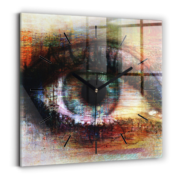 Reloj cuadrado Arte callejero Ojo