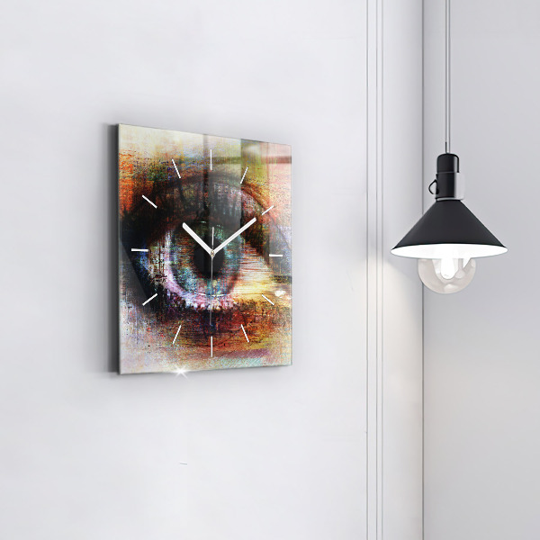 Reloj cuadrado Arte callejero Ojo