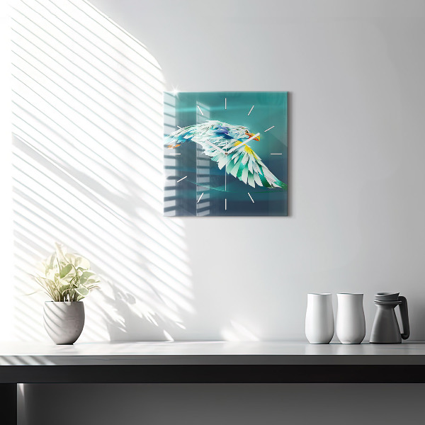 Reloj cuadrado Imagen de un águila volando