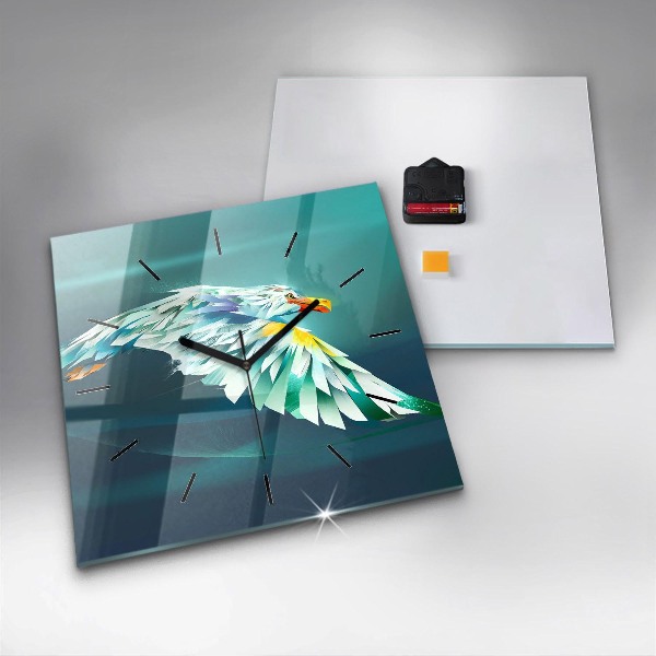 Reloj cuadrado Imagen de un águila volando