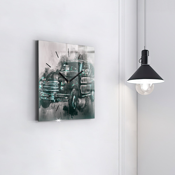 Reloj de pared cuadrado Coche antiguo