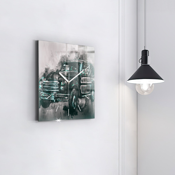 Reloj de pared cuadrado Coche antiguo