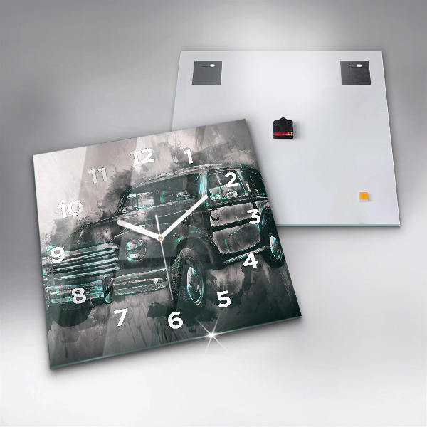 Reloj de pared cuadrado Coche antiguo