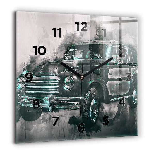 Reloj de pared cuadrado Coche antiguo