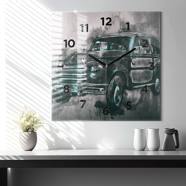 Reloj de pared cuadrado Coche antiguo