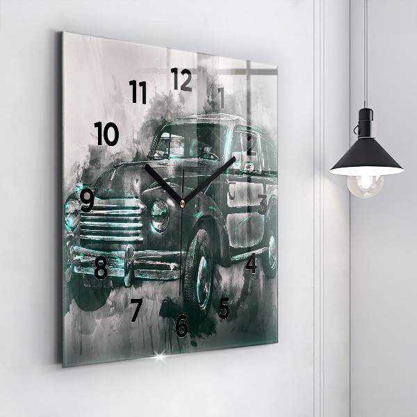 Reloj de pared cuadrado Coche antiguo