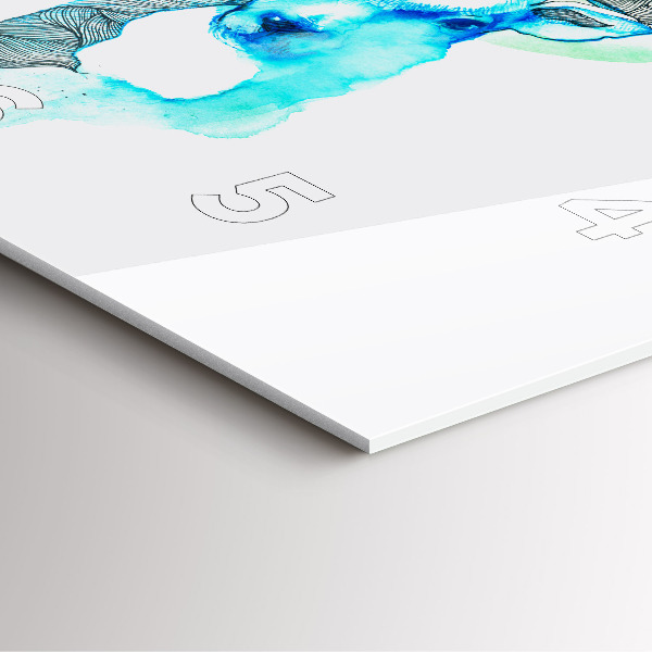 Reloj de pared cuadrado Ilustración de un ciervo