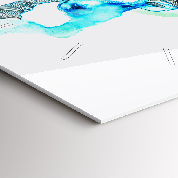 Reloj de pared cuadrado Ilustración de un ciervo