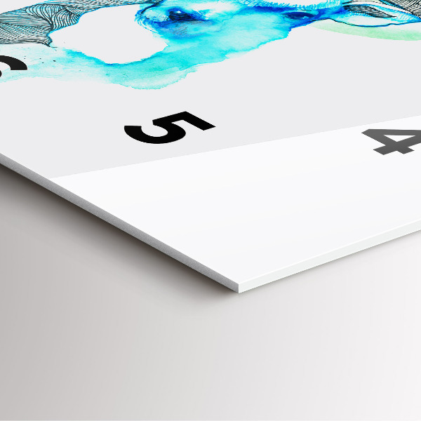 Reloj de pared cuadrado Ilustración de un ciervo