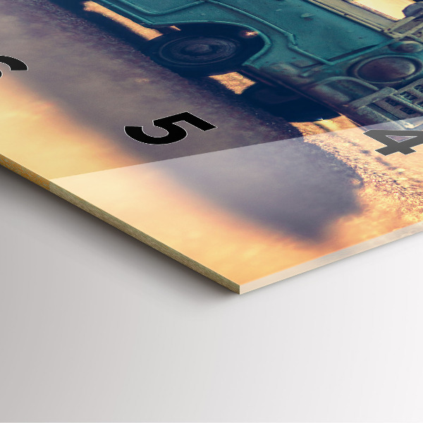 Reloj de pared cuadrado Campista en la playa