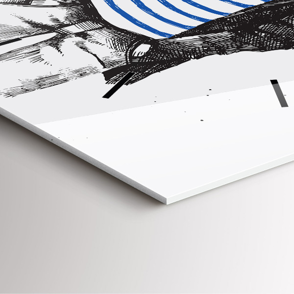 Reloj de pared cuadrado Perro en cuerpo humano