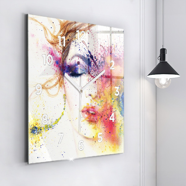 Reloj cuadrado Retrato de una mujer misteriosa