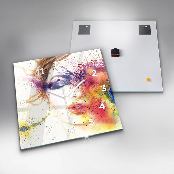 Reloj cuadrado Retrato de una mujer misteriosa