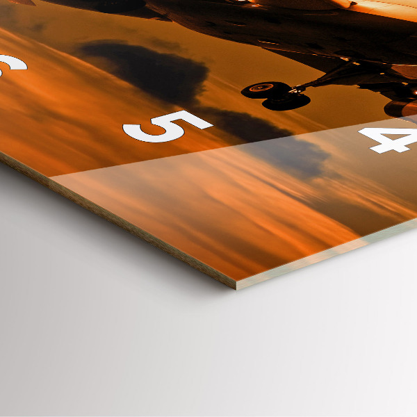 Reloj cuadrado Viaje en avión