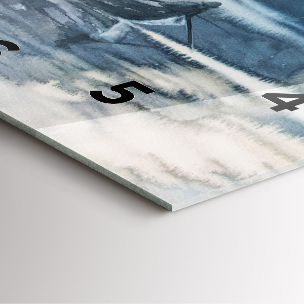 Reloj de pared cuadrado Lago de invierno Barco