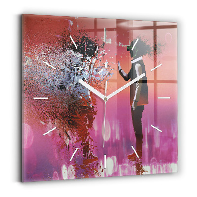 Reloj de pared cuadrado Ciberespacio