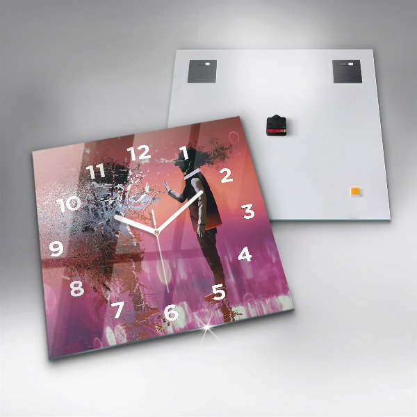 Reloj de pared cuadrado Ciberespacio