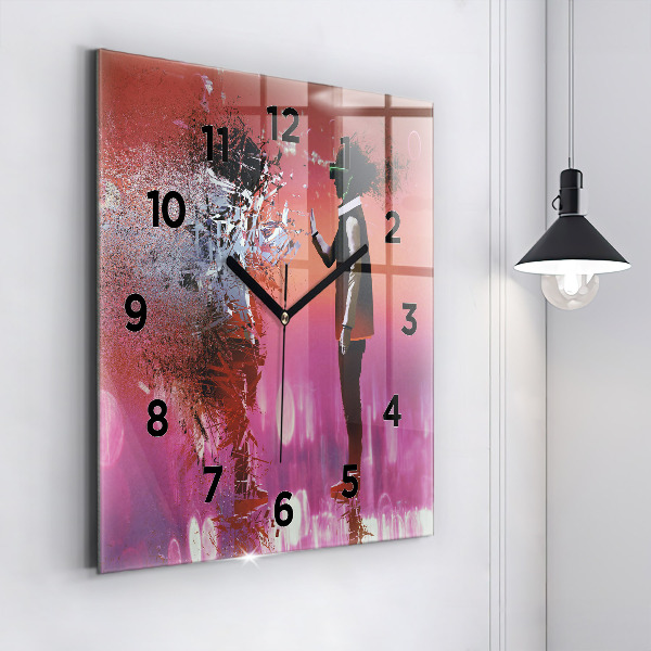 Reloj de pared cuadrado Ciberespacio